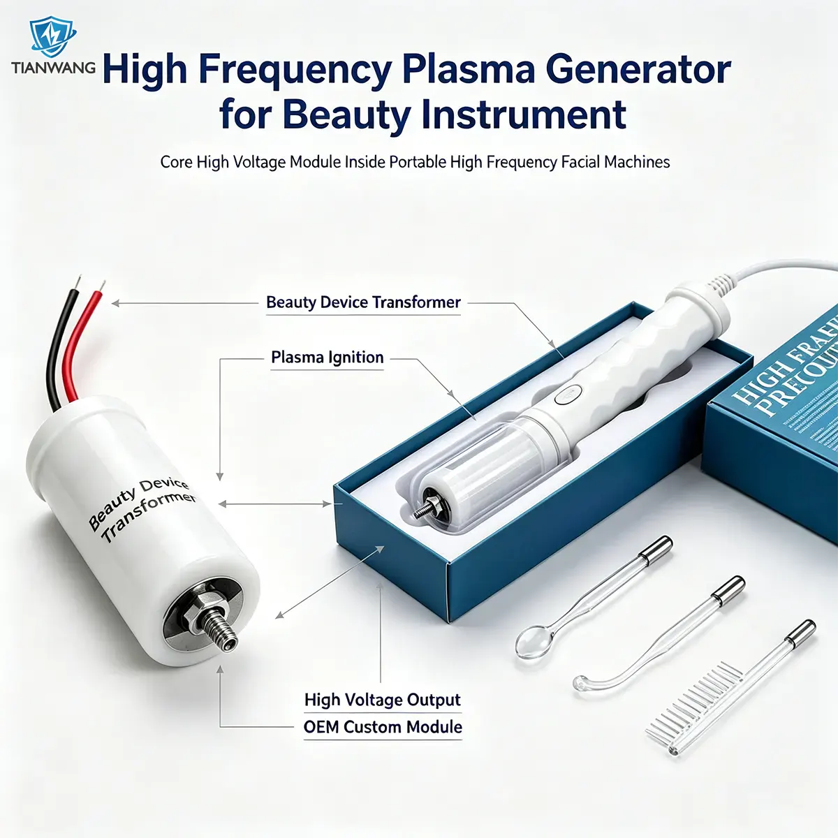 High Frequency Plasma Generator for Beauty Instrument | Custom Beauty Device Transformer Supplier - Image 3