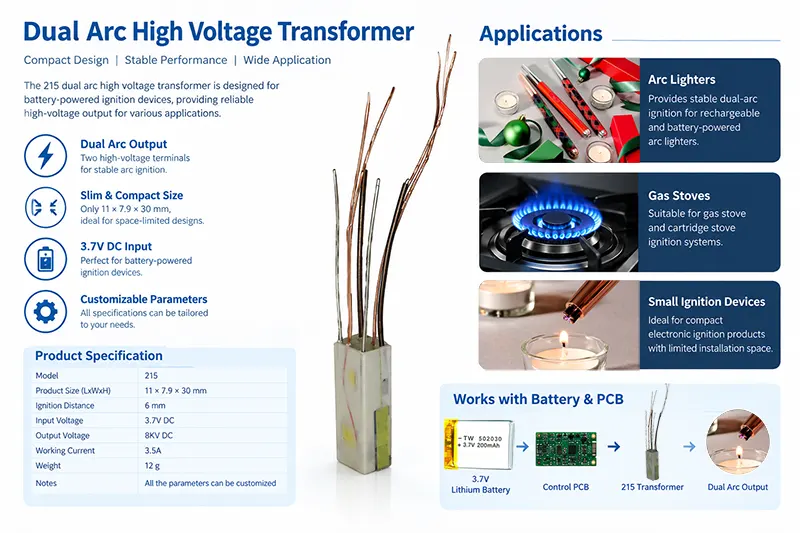 dual arc high voltage transformer