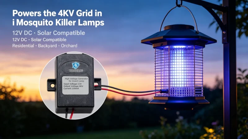 high voltage generator for insect lamp