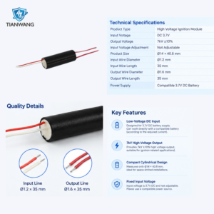 Compact DC 3.7V High Voltage Ignition Module 7kV Output